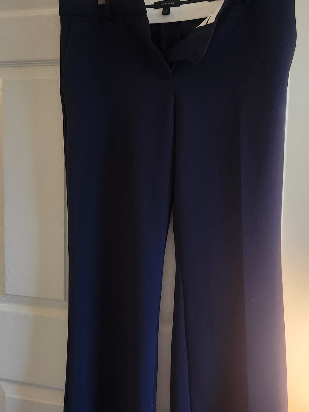 Ann Taylor Navy Wide-Leg Trousers